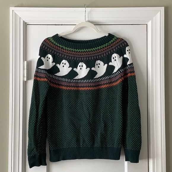 Modcloth Sweaters - ModCloth Halloween Ghost Fairisle sweater